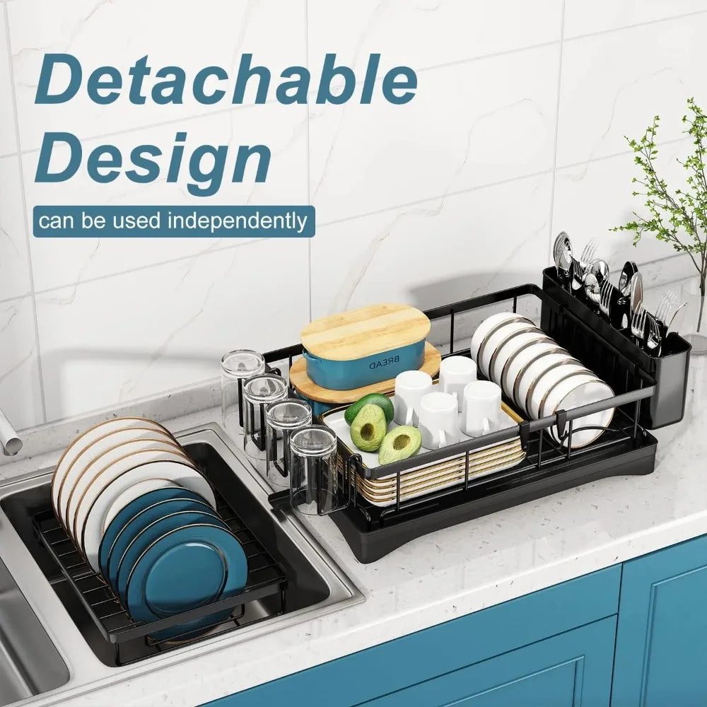 Dish Drying Rack with Drainboard