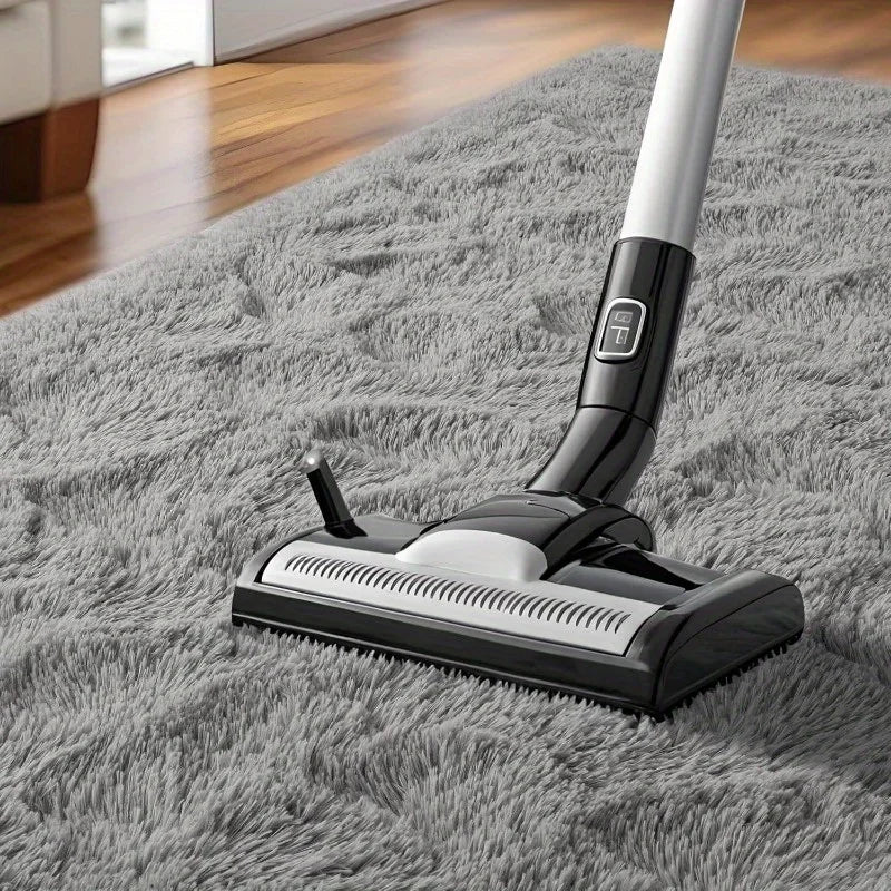 Gray plush carpet