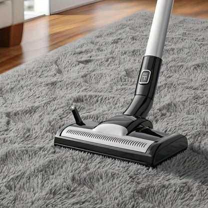 Gray plush carpet