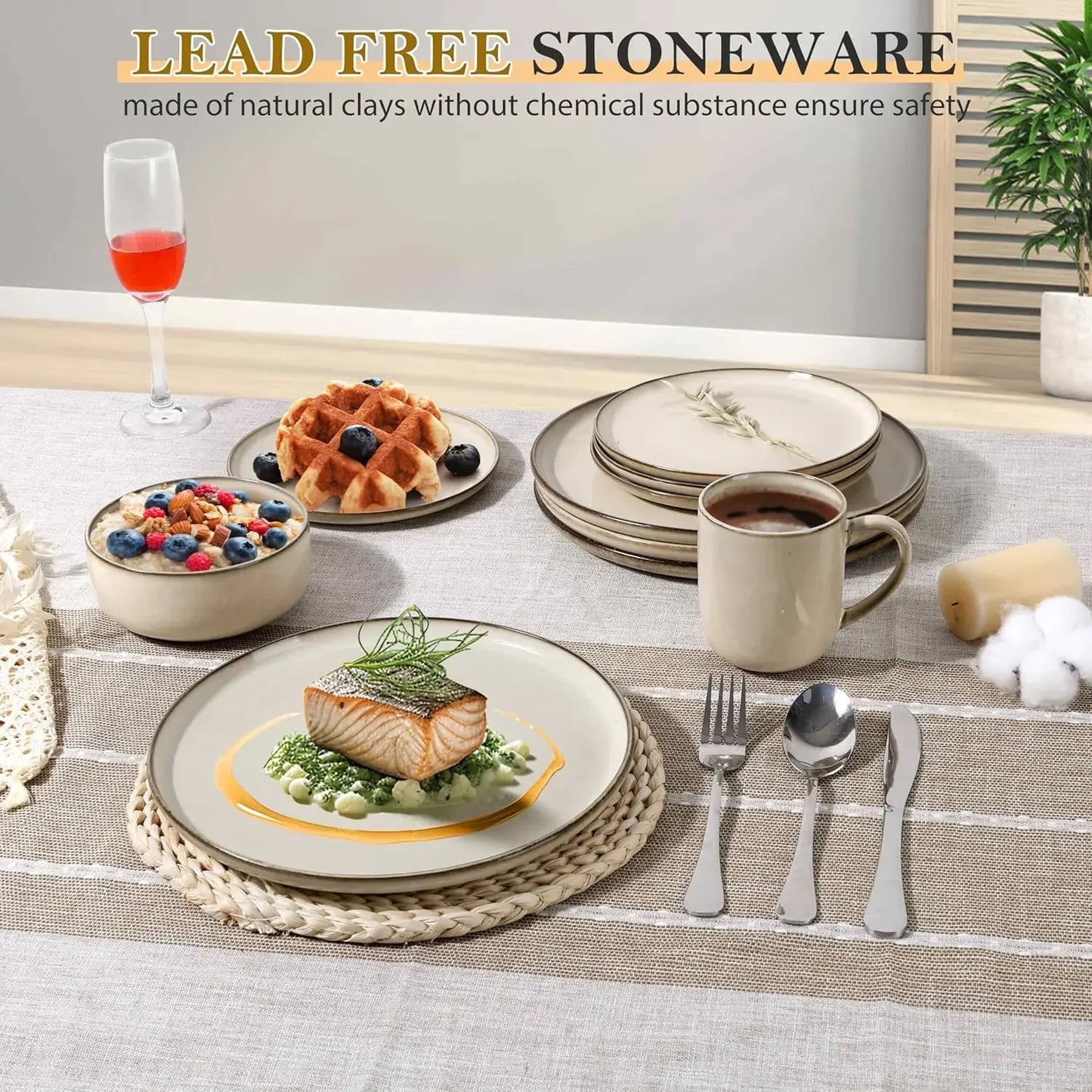 16 Piece Ceramic Dinnerware