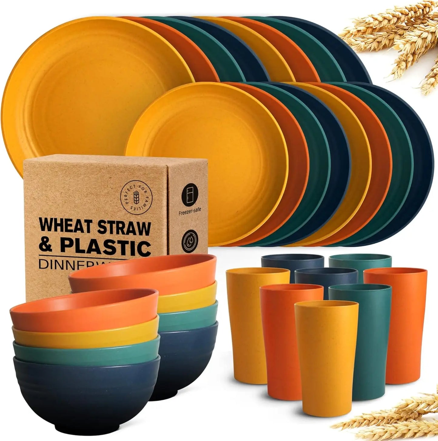 32-Piece Plastic Dinnerware Set