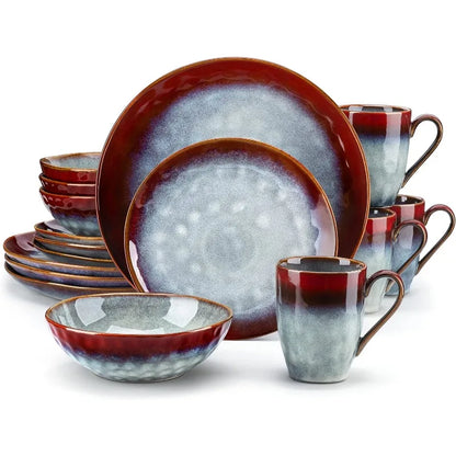 16 Pieces Pottery Dinnerware Set