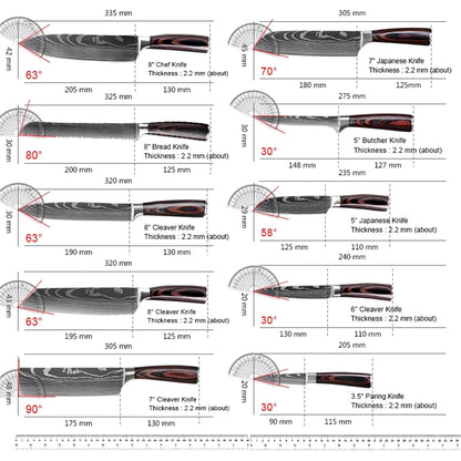 8pcs Kitchen Knife Set