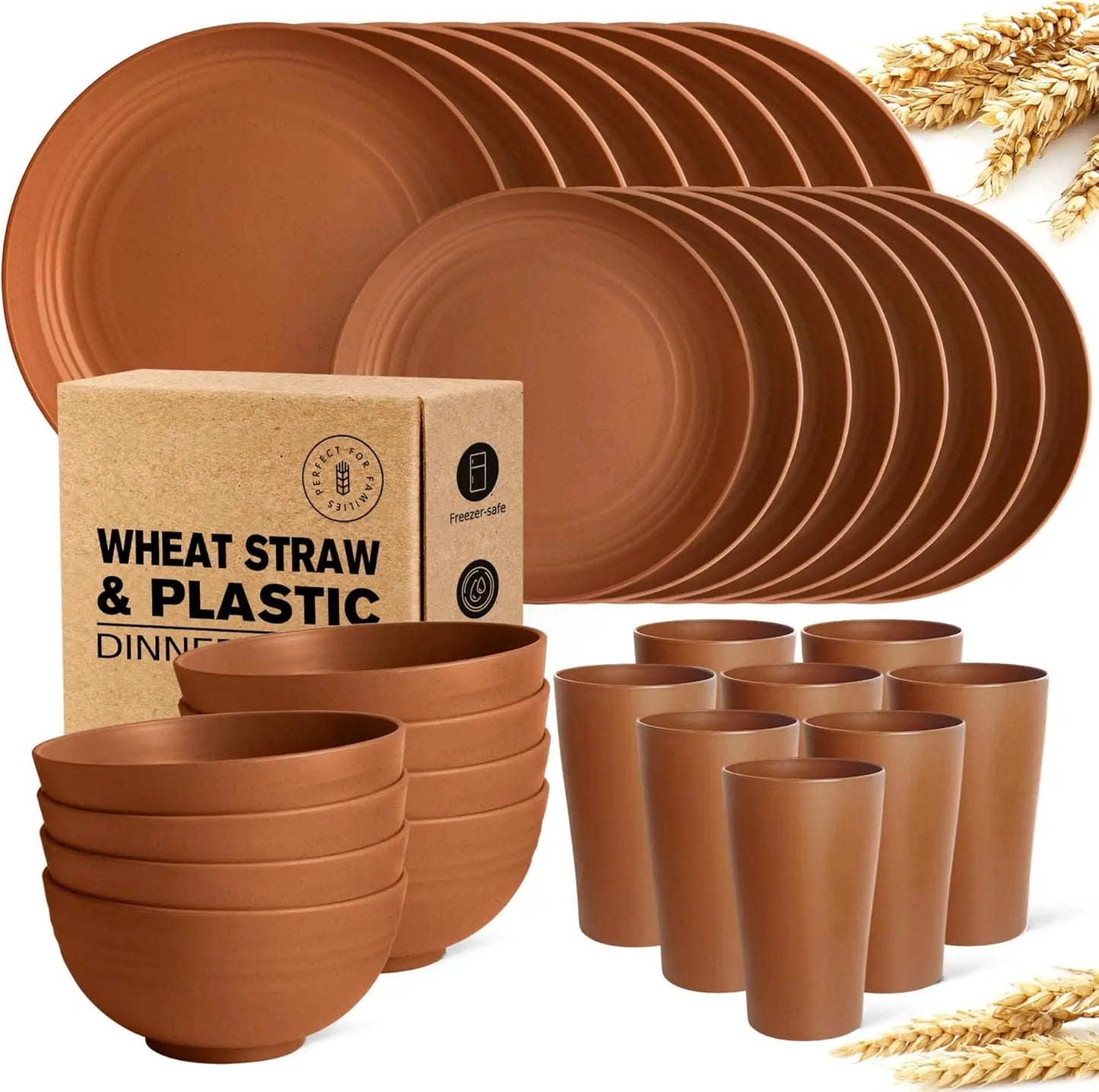 32-Piece Plastic Dinnerware Set