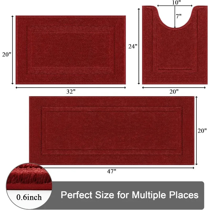 Bathroom Runner Rugs Set