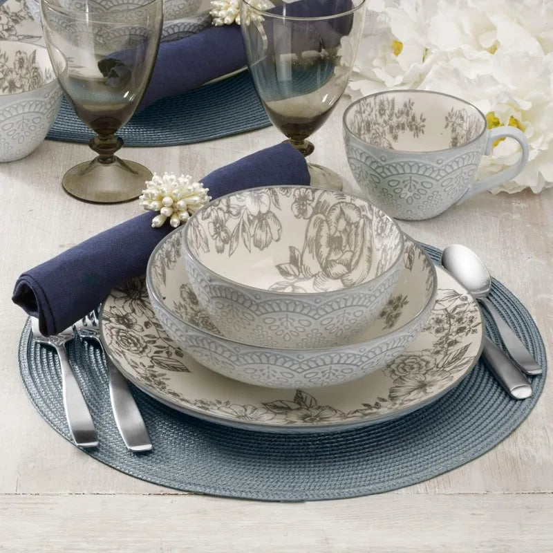 16-Piece Stoneware Dinner Set