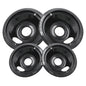 4 Pack Black Cooktop Drip Pans