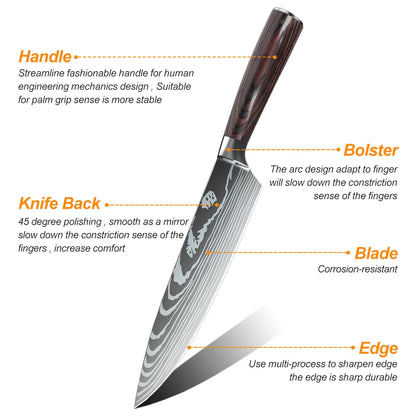 10PCS Chef knife Set