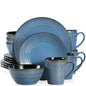 16/32/48 Piece Blue Pottery Dinner Set